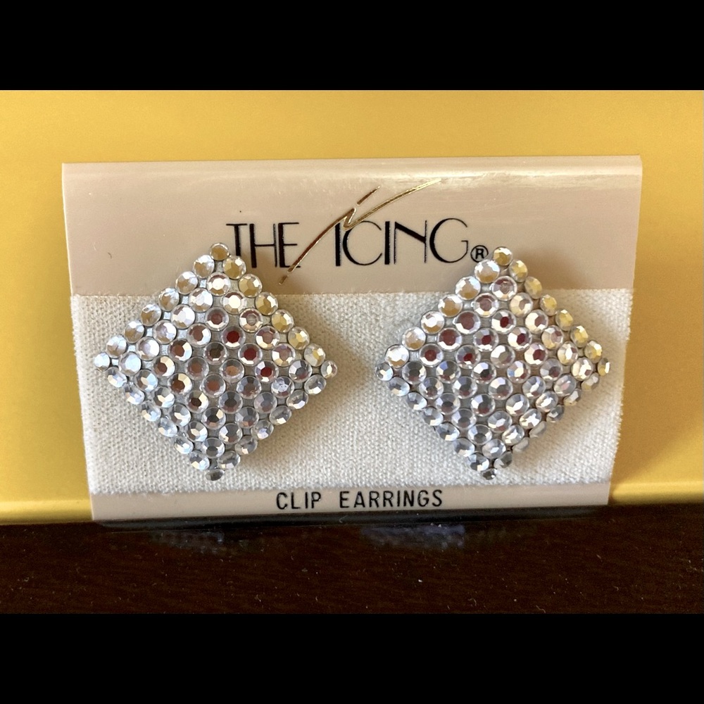 Vintage Crystal Clip Earrings